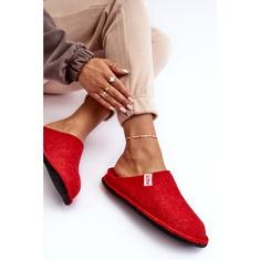 Big Star Klasické dámské pantofle Red velikost 40