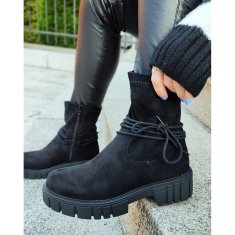 Černé dámské boty s elastickým svrškem velikost 40