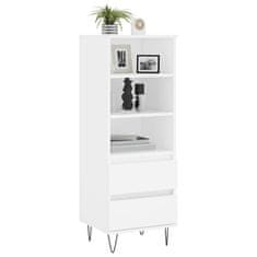 Greatstore Skříň highboard bílá 40 x 36 x 110 cm kompozitní dřevo