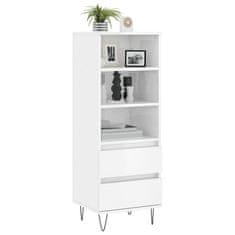 Greatstore Skříň highboard bílá s vysokým leskem 40 x 36 x 110 cm kompozit