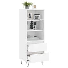 Greatstore Skříň highboard bílá s vysokým leskem 40 x 36 x 110 cm kompozit