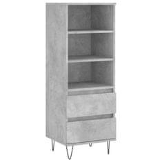 Greatstore Skříň highboard betonově šedá 40 x 36 x 110 cm kompozitní dřevo