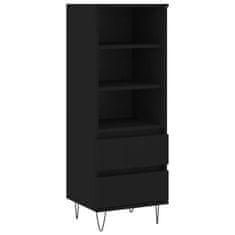 Greatstore Skříň highboard černá 40 x 36 x 110 cm kompozitní dřevo