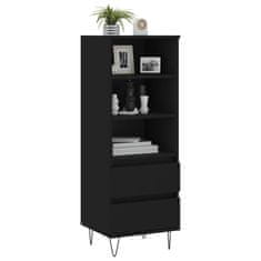 Greatstore Skříň highboard černá 40 x 36 x 110 cm kompozitní dřevo