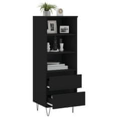 Greatstore Skříň highboard černá 40 x 36 x 110 cm kompozitní dřevo