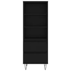 Greatstore Skříň highboard černá 40 x 36 x 110 cm kompozitní dřevo