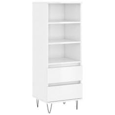 Vidaxl Skříň highboard bílá s vysokým leskem 40 x 36 x 110 cm kompozit