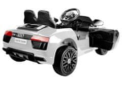 Lean-toys Auto Na Akumulátor Audi R8 Spyder Bílá