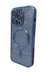 CPA Silikonové TPU pouzdro Mag Glitter Chrome pro iPhone 15 Pro modré (TPUAPIP15PMGCTFOBL)
