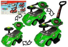 shumee Mega auto 3v1 Green Ride-On s posunovačem