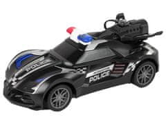 Lean-toys Sportovní Auto R/C Policie Černá Na Dálkové Ovládání