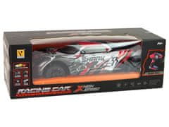 Lean-toys Auto Sportovní R/C 1:8 Šedá Bílá