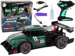 Lean-toys Auto Na Dálkové Ovládání Sportovní R/C 1:16 Zelená Vodní Pára