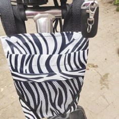 Northix Voděodolná taška na cyklistické desky - vzor zebra 