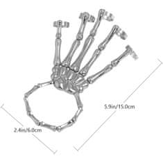 Northix Unikátní ruční šperk - kov - design kostry 