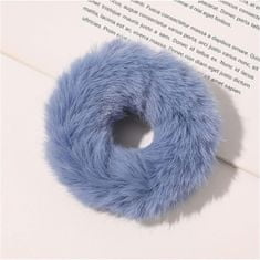 Northix Nadýchané scrunchies - modré - 5 ks 