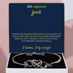 Lovilion Náramek "Vždy mě měj ve svém srdci" se vzkazem "Mé rajcovní Ženě", Dárek k Valentýnu, Valentýn 2024, Dárek na Valentýna | MORGAN_HEARTBRACELET