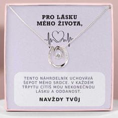 Lovilion Pro lásku mého života - Náhrdelník s krystalem kubické zirkonie LEAH_LUCKY