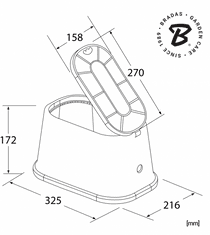 Bradas Ventilová šachta 32x21cm MINI BR-DSSZ-P3221G