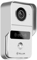 Tellur WiFi Smart Video DoorBell, 1080P, funkce odemknutí, vnitřní zvonek, šedá