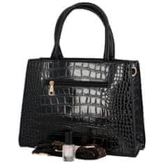 MaxFly Luxusní dámská koženková kabelka do ruky Sierra, černá