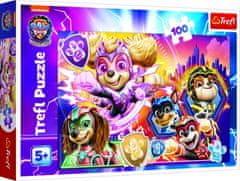 Trefl Puzzle Seznamte se s mocnými štěňaty Paw Patrol/Tlapková patrola 100 dílků 41x27,5cm v krab. 29x19cm