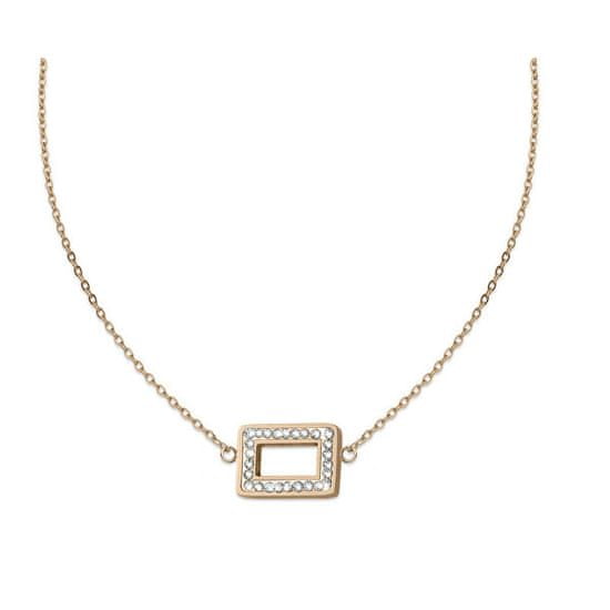 Elegantní pozlacený náhrdelník s krystaly 30525.ERG