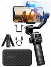 Hohem Gimbal Stabilizátor Hohem iSteady M6 KIT + AI LED lampa Stativ pro chytrý telefon