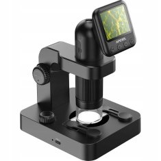 Apexel Digitální laboratorní mikroskop 20-200x + LCD displej 2.0'' HD videa