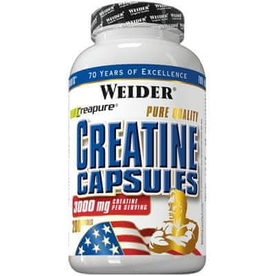 Weider , Pure Creatine Capsules, 200 kapslí