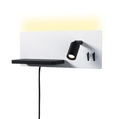Paulmann PAULMANN LED nástěnné svítidlo Serra USB C 2700K / 230V 5,5 / 1x2,6W stmívatelné bílá mat/černá mat 71103