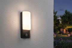 Paulmann PAULMANN LED venkovní nástěnné svítidlo Bonnie pohybové čidlo neláká hmyz a IP44 93x77mm 2200 - 3000K 8,5W 230V antracit hliník 94853