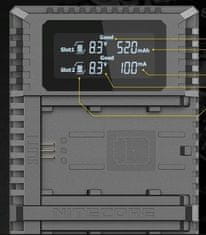 Nitecore USB nabíječka pro 2x Sony NP-FZ100 baterie + LCD nabíjení 2x Aku za 4h