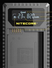 Nitecore USB nabíječka na 2x dobíjecí NIKON EN-EL15/EN-EL15a, LCD NITECORE UNK2