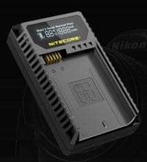 Nitecore USB nabíječka na 2x dobíjecí NIKON EN-EL15/EN-EL15a, LCD NITECORE UNK2