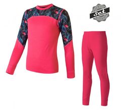 Sensor Komplet dětský MERINO IMPRESS set magenta/floral - 130