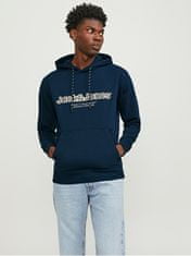 Jack&Jones Pánská mikina JORLAKEWOOD Relaxed Fit 12246802 Sky Captain (Velikost XXL)