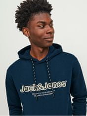 Jack&Jones Pánská mikina JORLAKEWOOD Relaxed Fit 12246802 Sky Captain (Velikost XXL)