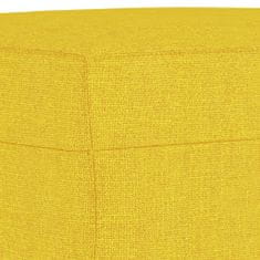 Greatstore 3dílná sedací souprava s poduškami světle žlutá textil