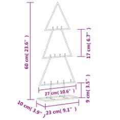 Greatstore Kovový vánoční stromeček dekorace černý 60 cm