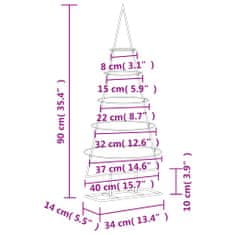 Greatstore Kovový vánoční stromeček dekorace černý 90 cm