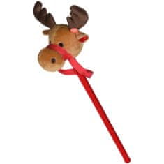 TENDER TOYS Hobby Horse Sobi Kůň Koník Na Tyči Se Zvukem, Vánoční Dárek Pro Děti, Červená, 80 Cm