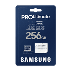 Samsung PRO Ultimate/micro SDXC/256GB/200MBps/UHS-I U3 / Class 10/+ Adaptér/Modrá