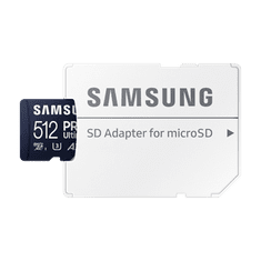 Samsung PRO Ultimate/micro SDXC/512GB/200MBps/UHS-I U3 / Class 10/+ Adaptér/Modrá