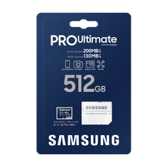 Samsung PRO Ultimate/micro SDXC/512GB/200MBps/UHS-I U3 / Class 10/+ Adaptér/Modrá