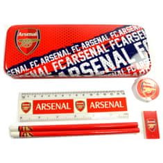 FotbalFans Školní sada Arsenal FC, pravítko, guma, ořezávátko, tužky, krabička
