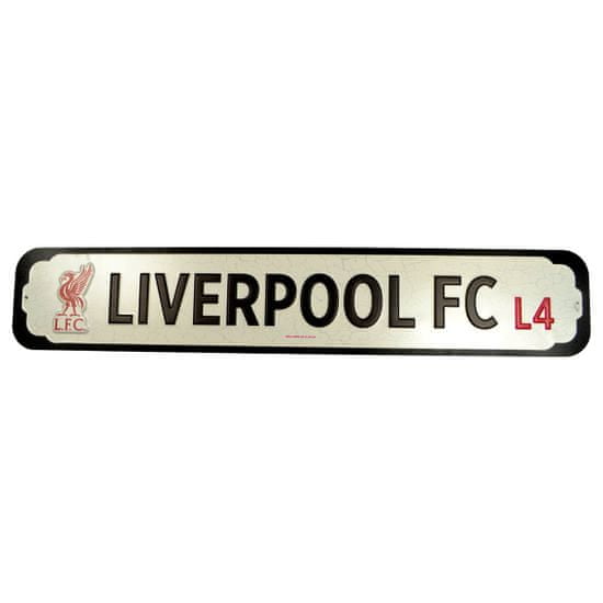 FotbalFans Kovová cedule Liverpool FC, plech+MDF, 65x12 cm