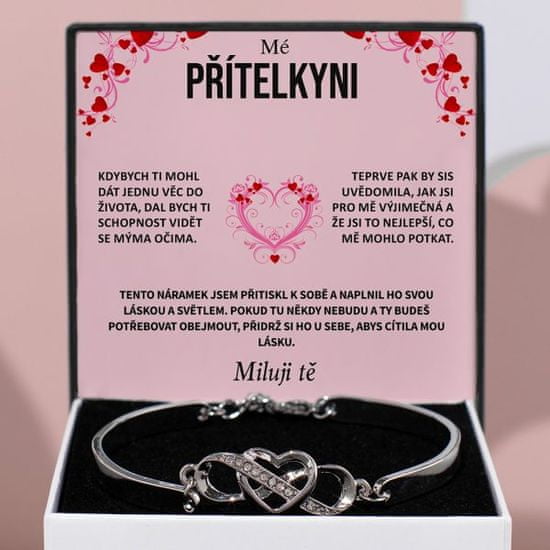 Lovilion Náramek "Vždy mě měj ve svém srdci" se vzkazem "Mé přítelkyni", Dárek k Valentýnu, Valentýn 2024, Dárek na Valentýna | JULIET_HEARTBRACELET