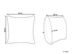 Beliani Polštář z bavlny a kachního peří 80 x 80 cm nízký KARIJANG