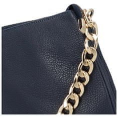 Delami Vera Pelle Trendová kožená kabelka do ruky Bebe, tmavě modrá